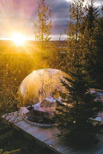 Buubble Glamping in Island. Foto von Marc Uai.