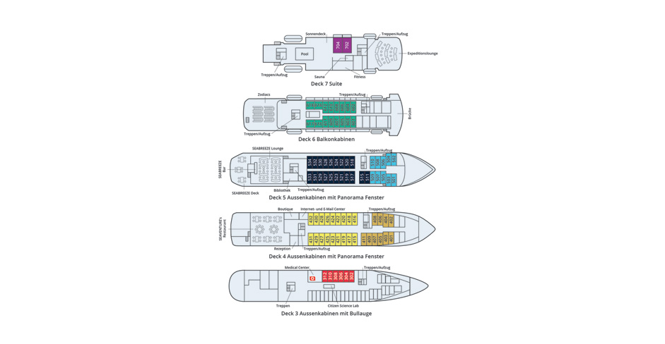 Deckplan MS Seaventure