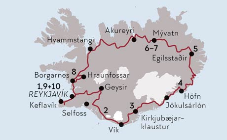 Karte Gruppenreisen Winterliche Naturwunder