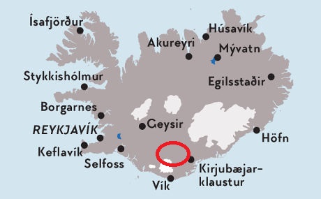 Karte zur Wanderreise Laugavegur