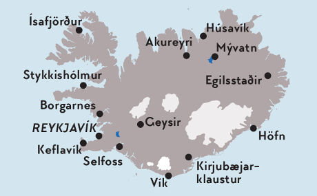 Karte Städtereise Silvester mit Nordlichtern