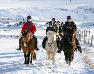 Reiter im Schnee