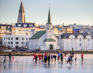 Tjörnin im Winter