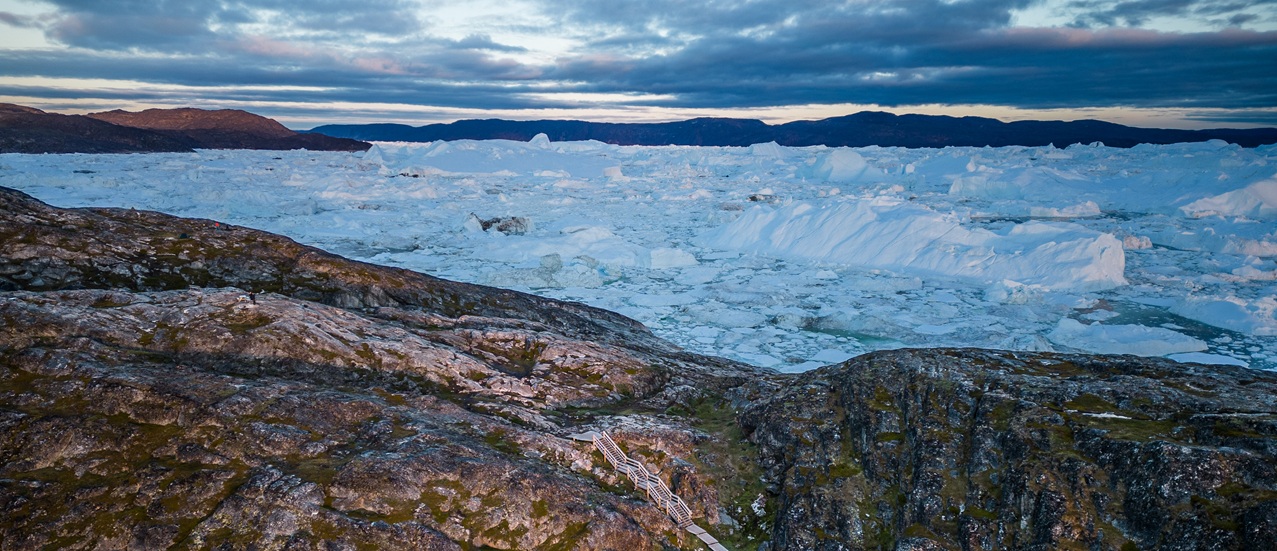 Wanderung am Icefjord in Ilulissat, Grönland