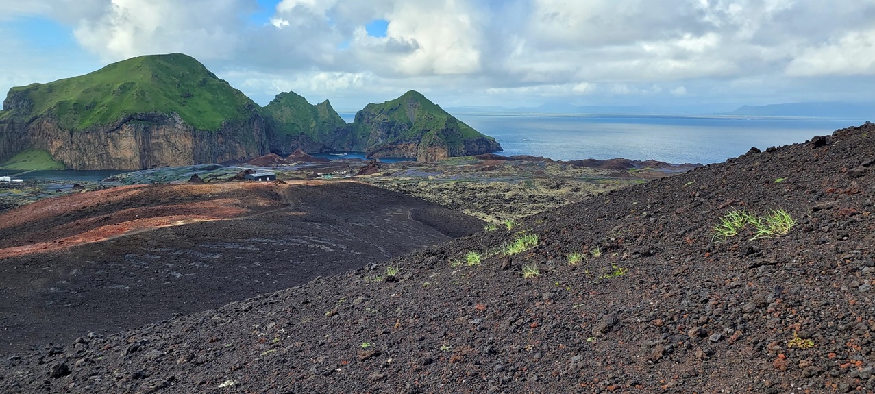 Westmannaeyjar, Krater, Lavalandschaft, Heimaey, Island